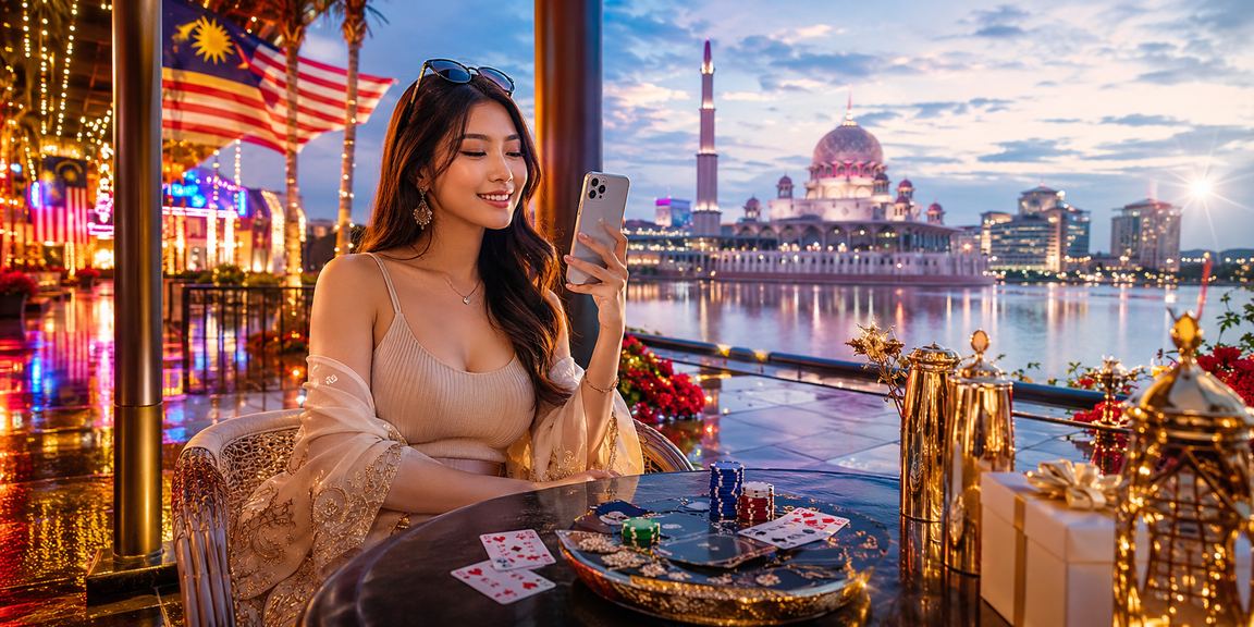 Pemain Malaysia bermain poker di meja kasino bergaya Melayu di Putrajaya